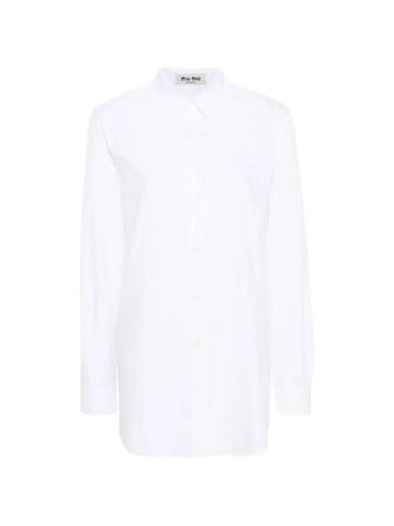 Point collar cotton shirt MK1818SOOO10RG F0009 - MIU MIU - BALAAN 1