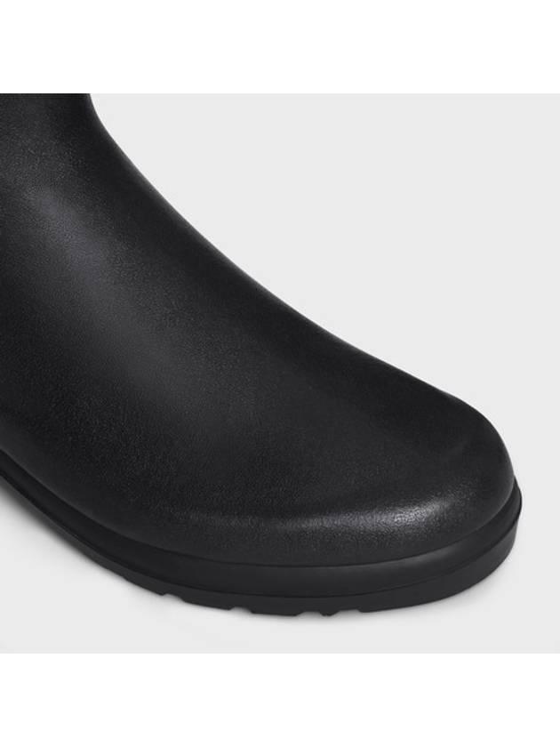 Logo Patch Natural Rubber Mid Rain Boots Black - CELINE - BALAAN 5