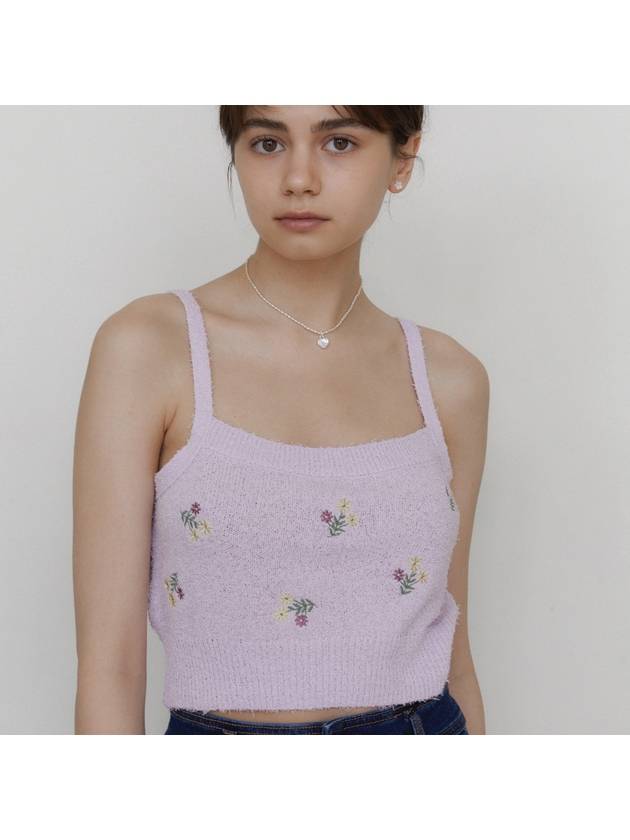 Floral Embroidery Cropped Knit Top - NARU KANG - BALAAN 2