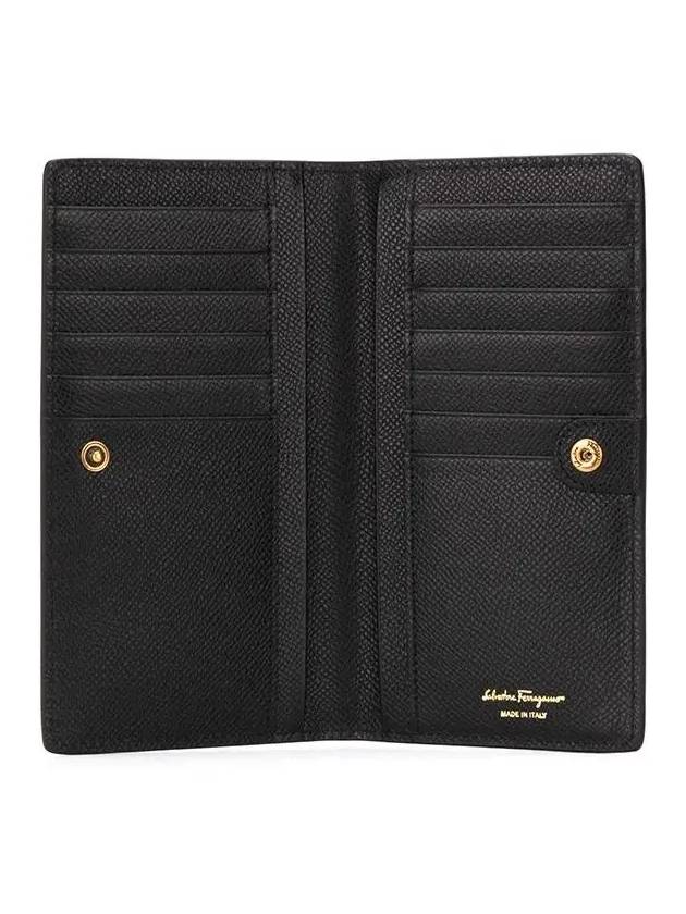 Gancini Continental Long Wallet Black - SALVATORE FERRAGAMO - BALAAN 5