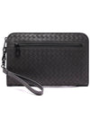 Intrecciato Documents Zipper Clutch Bag Gray - BOTTEGA VENETA - BALAAN 2