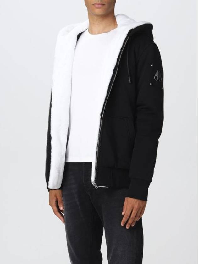 Classic Bunny Zip Up Hoodie White Lining Black - MOOSE KNUCKLES - BALAAN 5