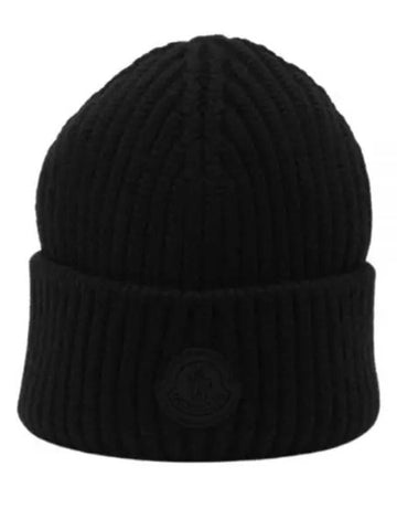 3B00030 A9538 999 Logo Patch Beanie - MONCLER - BALAAN 1