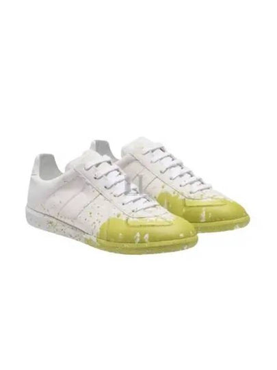 Replica Painting Low Top Sneakers White Yellow - MAISON MARGIELA - BALAAN 2