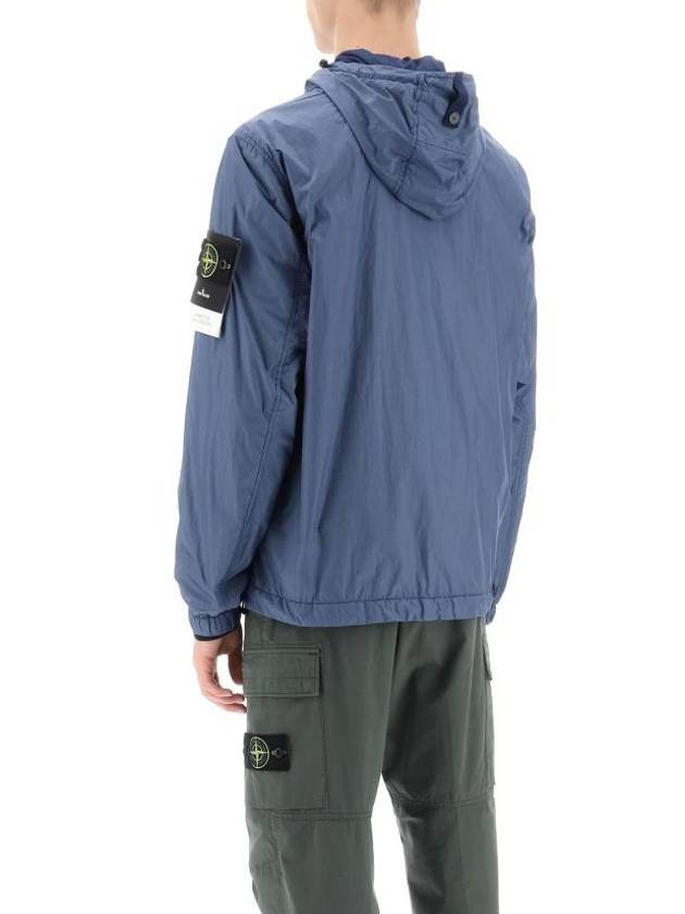 Garment Dyed Crinkle Reps R-Nylon Jacket Avio Blue - STONE ISLAND - BALAAN 4