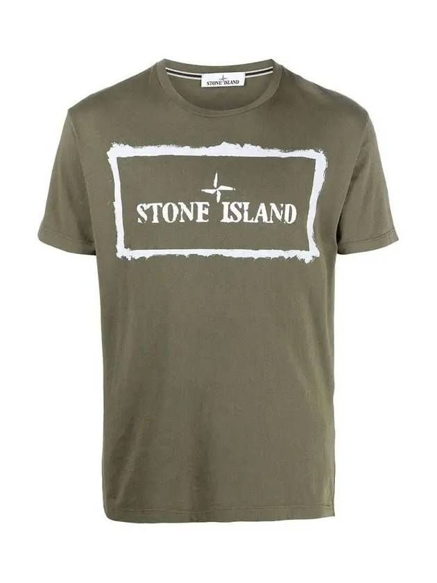 Stencil One Logo Short Sleeve T-Shirt Green - STONE ISLAND - BALAAN 3