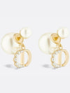 Dior Tribales Earrings Gold Finish Metal White Le - DIOR - BALAAN 1