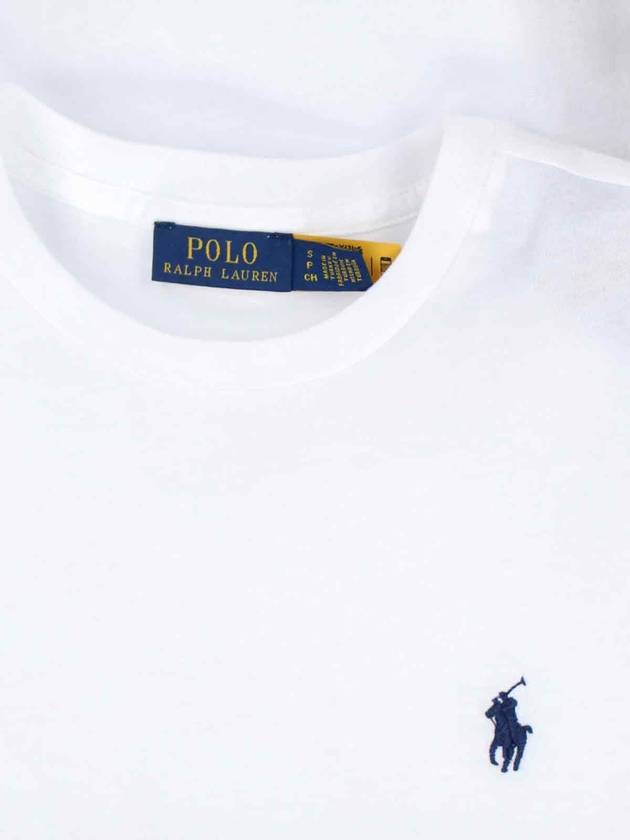 Embroidered Logo Cotton Short Sleeve T-Shirt White - POLO RALPH LAUREN - BALAAN 4