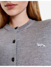 Baby Fox Patch Regular Cardigan Grey Melange - MAISON KITSUNE - BALAAN 5