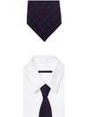 Men's GG Pattern Silk Tie Navy Red - GUCCI - BALAAN 3