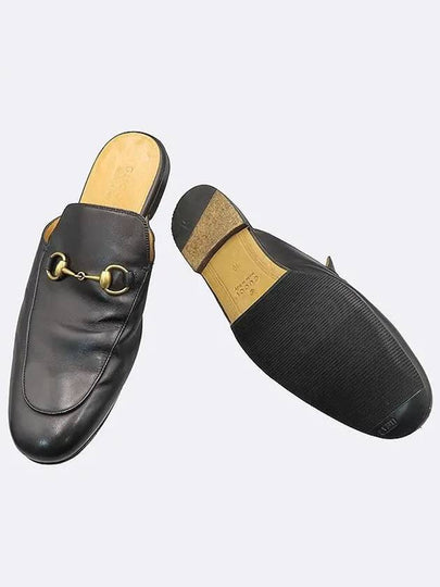 426219 Black Color Kings Horsebit Leather Mule Princetown Bloafer Shoes 10 - GUCCI - BALAAN 2