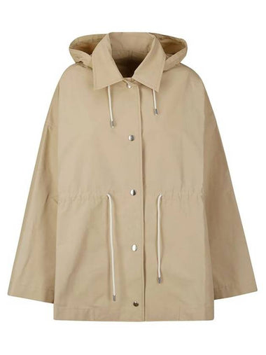 Hooded Cotton-Nylon Parka Beige - TOTEME - BALAAN 1