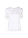 Women's Stitch Lightweight Round Neck Silk Knit Top White - MAISON MARGIELA - BALAAN 2