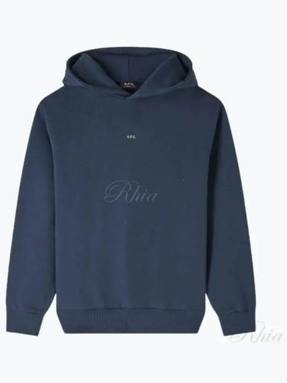 Boxy Micro Logo Hoodie Navy - A.P.C. - BALAAN 2