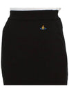 Bea Logo Knit Mini H-Line Skirt Black - VIVIENNE WESTWOOD - BALAAN 8