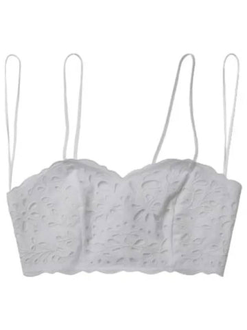 Embroidered bustier white - CHLOE - BALAAN 1