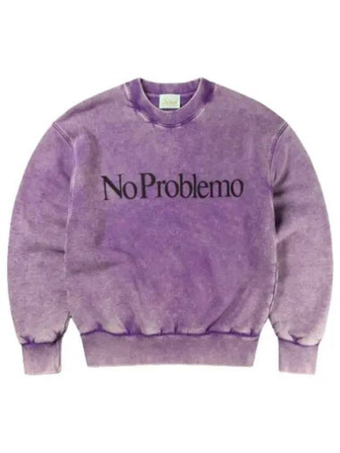 Aries Acid No Prablemo Sweatshirt Purple - ARIES - BALAAN 1