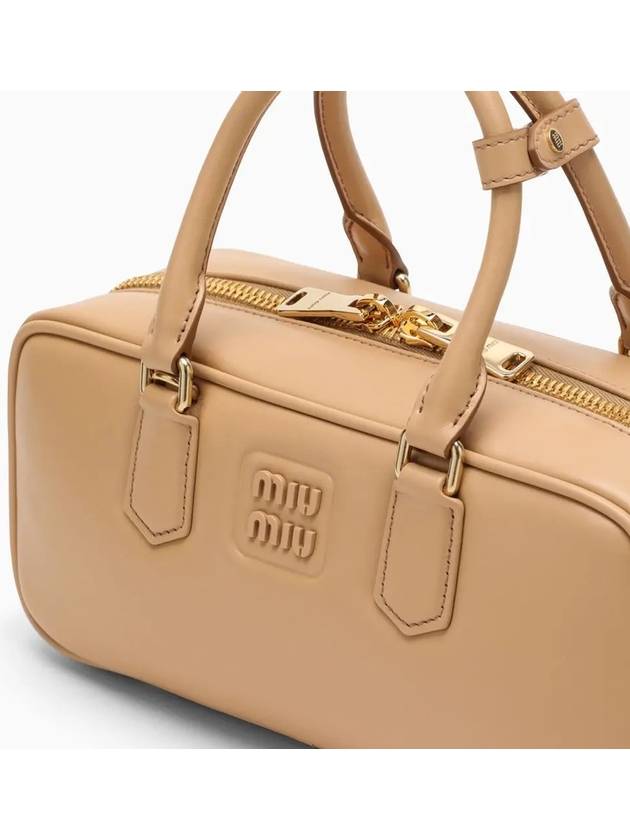 Arcadie Leather Tote Bag Beige - MIU MIU - BALAAN 3