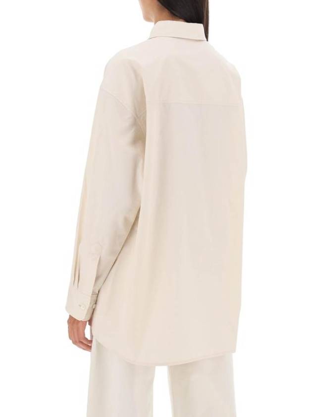 Poplin Oversized Shirt Light Cream - LEMAIRE - BALAAN 4