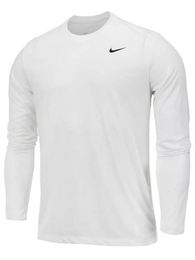 Men's Dry Fit Legend Long Sleeve T-Shirt White - NIKE - BALAAN 2