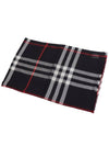 Light Check Wool Silk Scarf Navy - BURBERRY - BALAAN 3