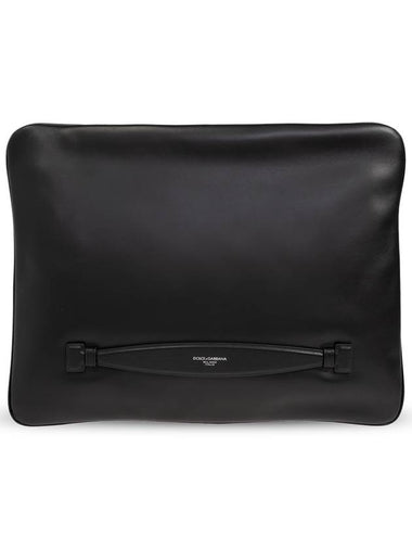 Dolce & Gabbana Leather Briefcase, Men's, Black - DOLCE&GABBANA - BALAAN 1