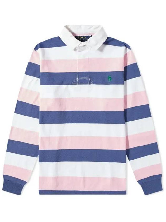 Striped Cotton Long Sleeve PK Shirt Pink - POLO RALPH LAUREN - BALAAN 1