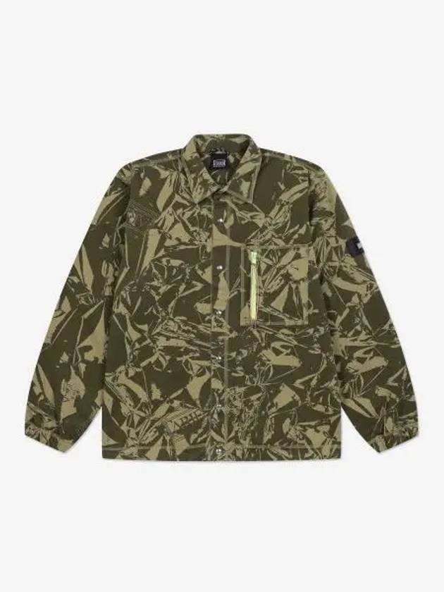 Crinkle Camo Shirt AMI Army Green STAR40600ARGN - ARIES - BALAAN 1