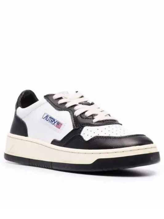 Medalist Leather Low Top Sneakers White Black - AUTRY - BALAAN 2