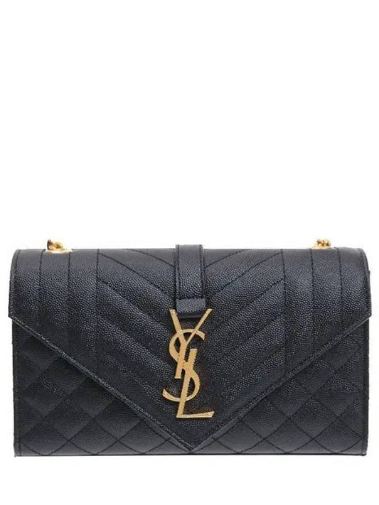 Matelasse Envelope Small Shoulder Bag Black - SAINT LAURENT - BALAAN 2