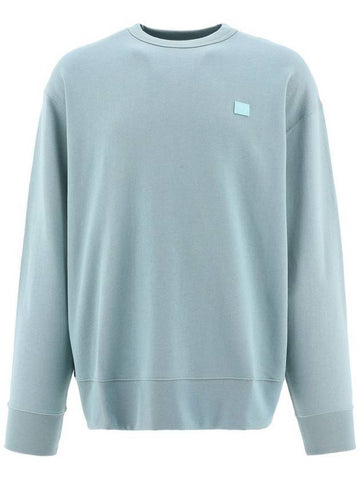 Face Patch Sweatshirt Ice Blue - ACNE STUDIOS - BALAAN 1