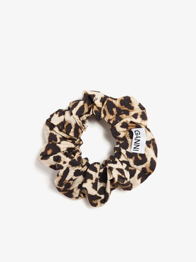 Leopard Cotton Scrunchie Brown - GANNI - BALAAN 2