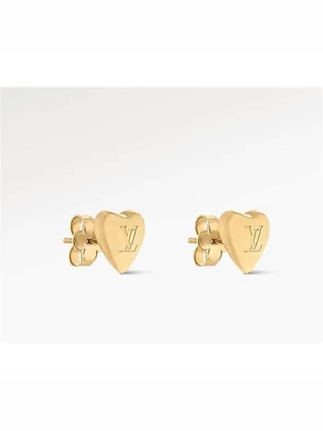 LV Heart Earrings Gold - LOUIS VUITTON - BALAAN 3