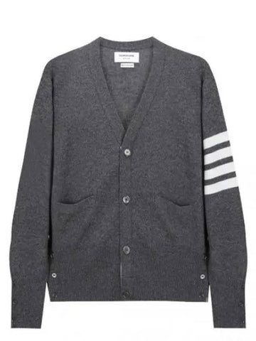 Diagonal Stripe Cashmere Cardigan Men - THOM BROWNE - BALAAN 1