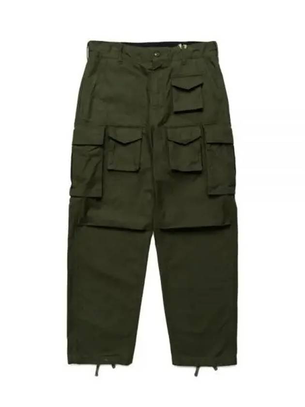 FA Pant B Olive Cotton Brushed HB 24F1F016 PS317 BZ006 Pants - ENGINEERED GARMENTS - BALAAN 1