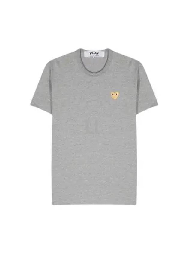 Heart Wappen Short Sleeve T-Shirt Grey - COMME DES GARCONS PLAY - BALAAN 2