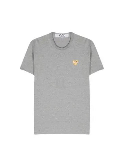 Heart Wappen Short Sleeve T-Shirt Grey - COMME DES GARCONS PLAY - BALAAN 2