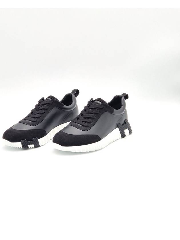 Bouncing Leather Low Top Sneakers Black - HERMES - BALAAN 2