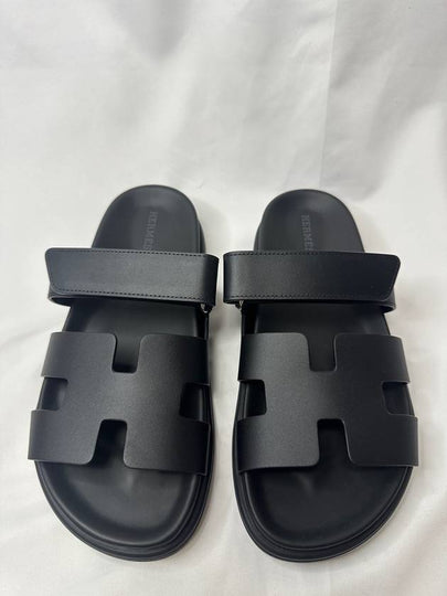 Chypre Calfskin Sandals Black - HERMES - BALAAN 2