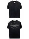 Wave Graphic Back Logo Short Sleeve T-Shirt Black - WOOYOUNGMI - BALAAN 5