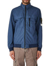 Compass Badge Pleated Windbreaker Dark Blue - STONE ISLAND - BALAAN 4