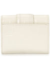 Le Compact Bambino Leather Half Wallet White - JACQUEMUS - BALAAN 3