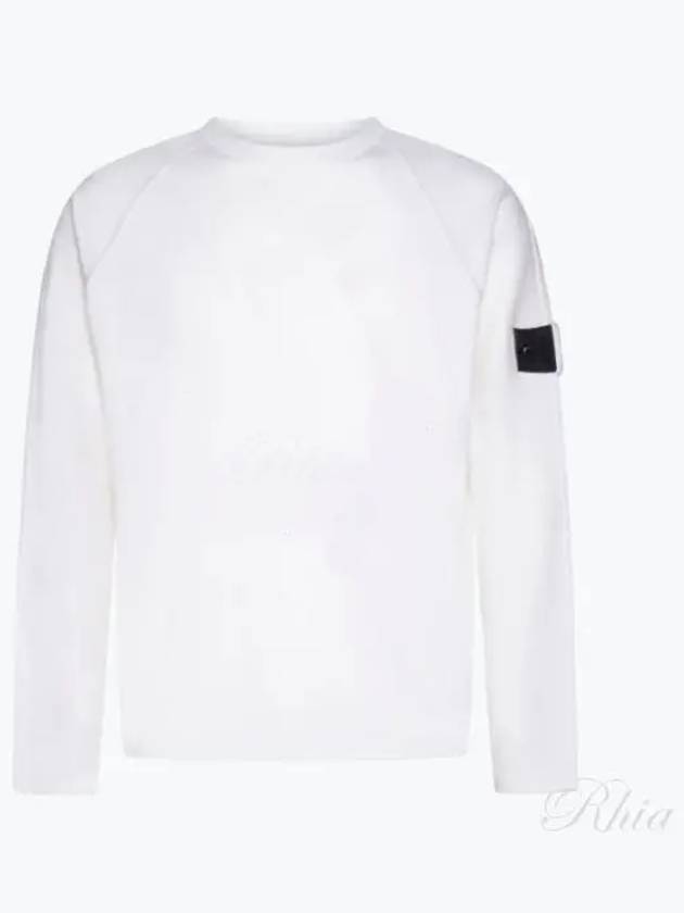 Wappen Patch Crew Neck Knit Top Ivory - STONE ISLAND - BALAAN 2