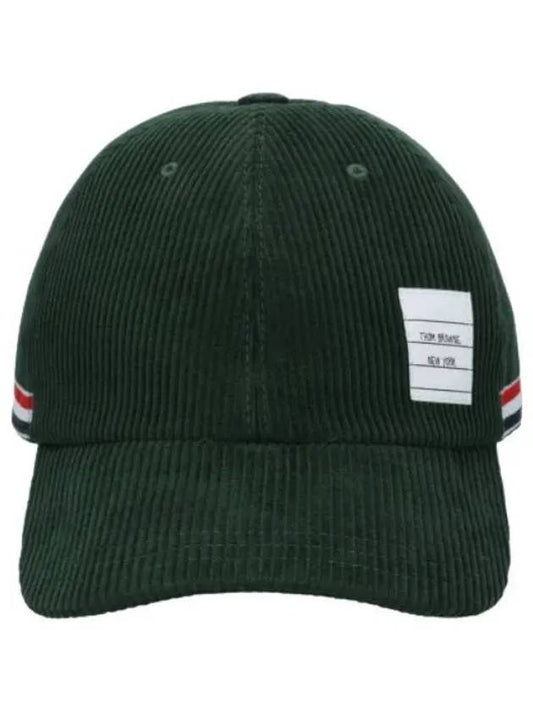 Logo Patch Ball Cap Green Hat - THOM BROWNE - BALAAN 1