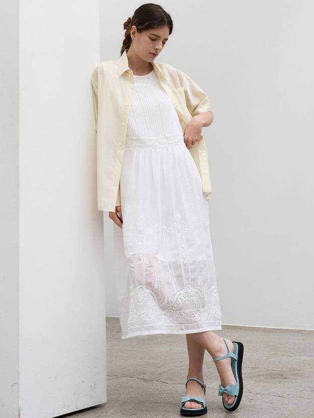 Lace sleeveless dress white - MITTE - BALAAN 7