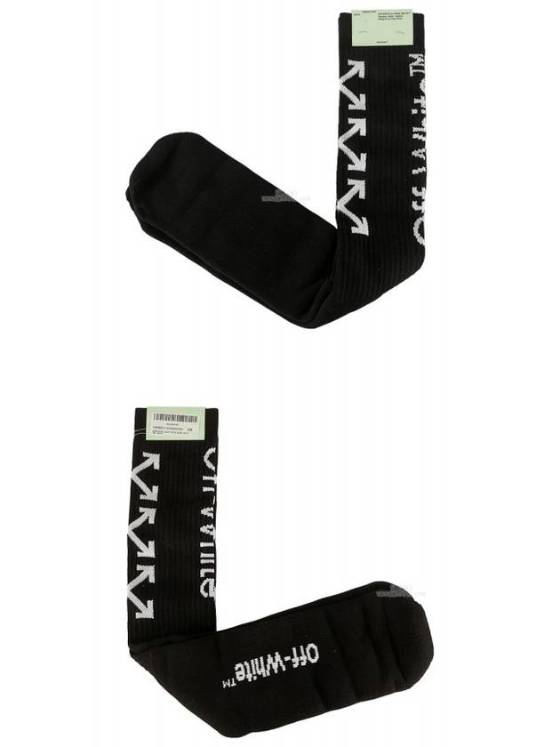 arrow pattern knit socks black - OFF WHITE - BALAAN 5