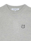 Bold Fox Head Wool Knit Top Grey - MAISON KITSUNE - BALAAN 4