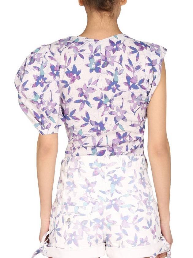 floral crepe blouse purple - ISABEL MARANT - BALAAN 5