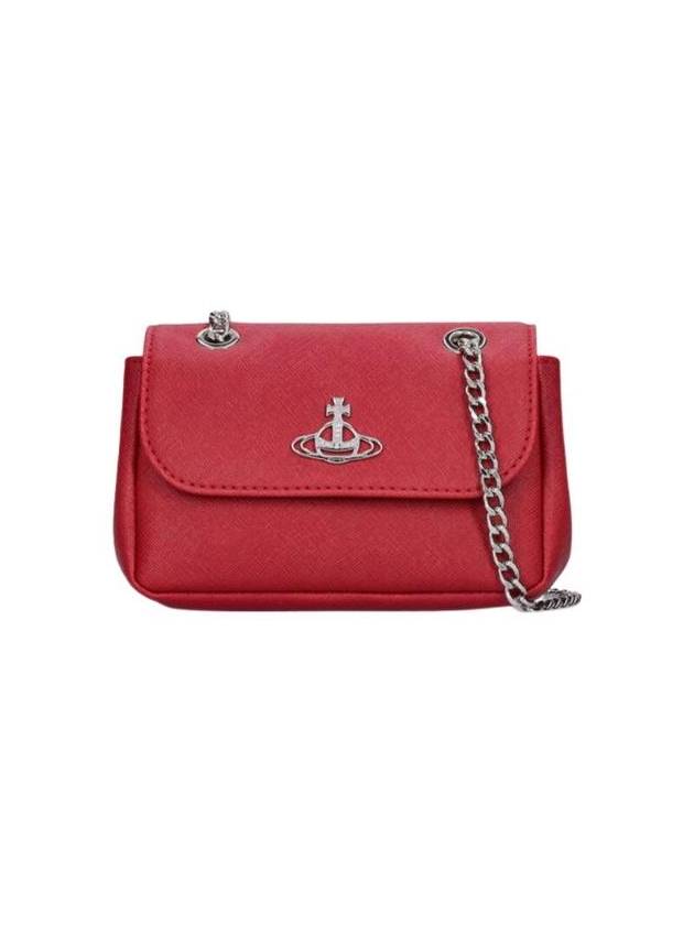 Saffiano Biogreen Small Perth Cross Bag Red 52020005 S000B H407 - VIVIENNE WESTWOOD - BALAAN 1