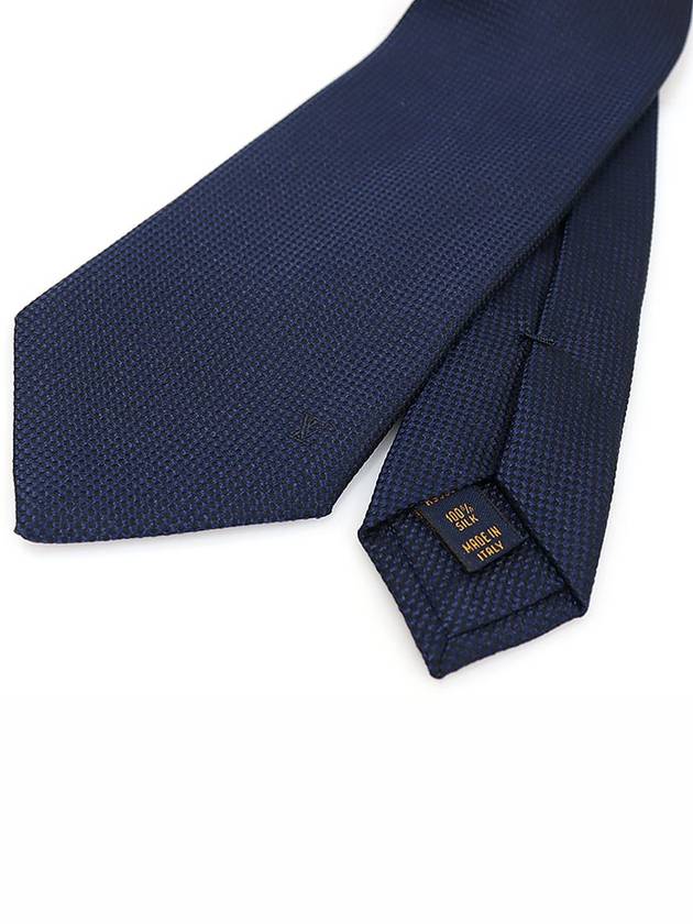 R99801 100 Silk Navy Dot Pattern UNIFORM Tie - LOUIS VUITTON - BALAAN 5